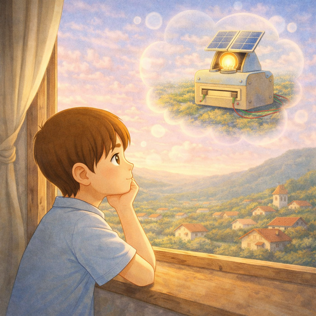 Illustration du livre Gilles, le fils de l’Énergie – L’énigme de la machine solaire – Les Gardiens des Éléments